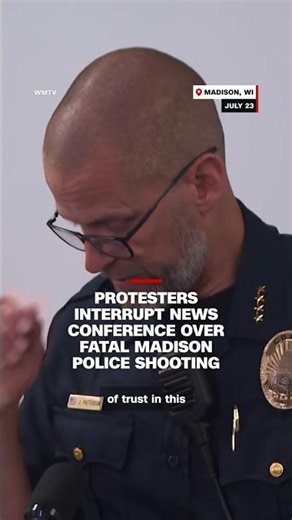 Protesters interrupt news conference over fatal Madison police shooting
