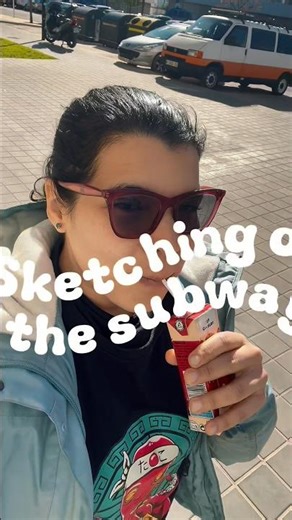 Grumpy Mornings ☕🐾 | Sketching on the Subway