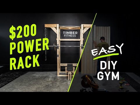 DIY Power Rack for $200 - Home Gym Built from Wood