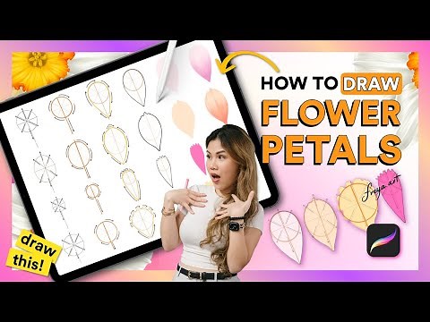 How to Draw Flower Petals - Easy Procreate Flower Drawing Tutorial 🖌️🌼