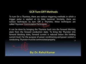 SCR turn off methods| Natural Forced Commutation| Class A & B| Part-01