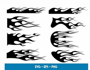 Racing Flames Bundle SVG for Vinyl Cutting - Etsy