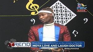 18K views · 473 reactions | Moya David famed for his Karate pranks talks about spreading love on the streets of Nairobi. #HeyAmina | NTV Kenya | Facebook