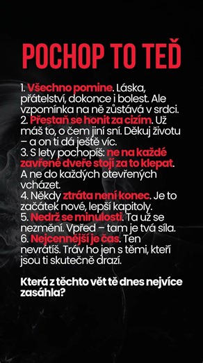 ⏳ Slova která ti otevřou oči #citáty #motivace #hlubokecitaty