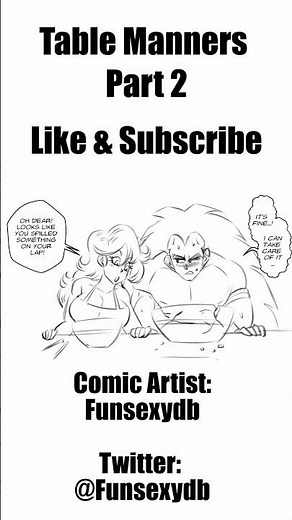 Table Manners DBZ Comic Dub Part 2 #shorts