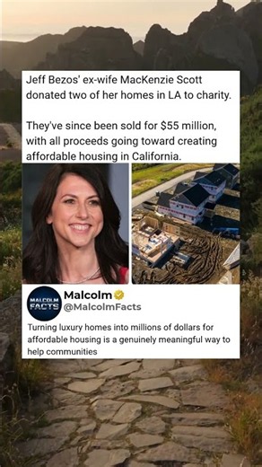 Jeff Bezos' ex-wife MacKenzie Scott donated two of her homes in LA to charity