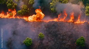 Rampant deforestation in the Amazon for agricultural purposes. Concept Deforestation in Amazon, Agriculture impact, Environmental degradation, Conservation efforts, Sustainable practices