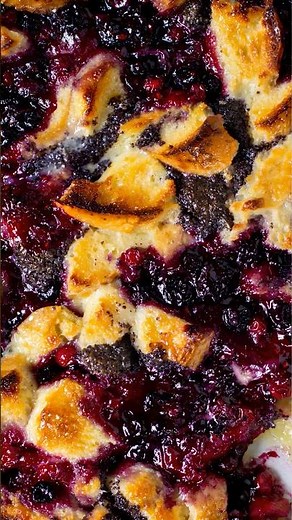 Blueberry Jam Bread Pudding 😍 #Blueberry #JamBread #Pudding