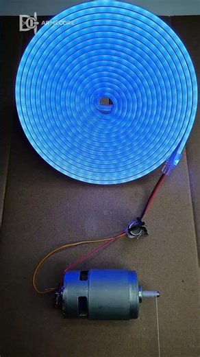 Spiral LED Light with DC Motor 😱 Crazy DIY Experiment #shorts