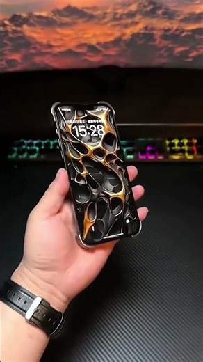 Coque de téléphone de luxe sans bordure en métal Alien, étui de