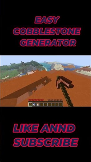 EASY FAST COBBLE GENERATOR! #minecraft