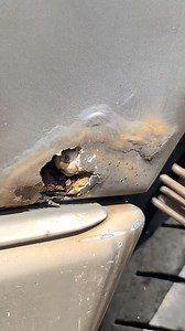 2M views · 6K reactions | Another big rust hole  #mechanic #repair #mercedesbenz #w124 #classiccar #rust #rusthole #diy | Marius RBE | Facebook