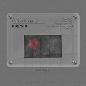 [Hot Item] 3700W Drop-in Electric Infrared Induction Plate with Front Touchpad Left Radiant Right Induction