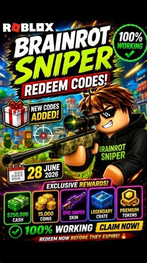 Brainrot Sniper Redeem Codes | Brainrot Sniper Codes