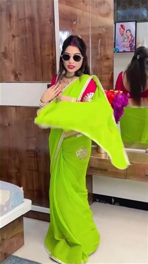 new party wear green colour saree for girls | Rohit fashion club