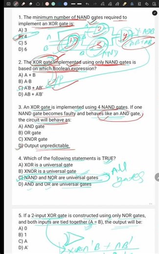 XOR & XNOR Logic Gate Using Universal Gates (NAND & NOR) | Diploma l DRDO l B.tech