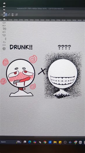 Manga Expressions: Drunk!! VS ???? 😵‍💫#digitalart #shorts #drawing #art #digitaldrawing