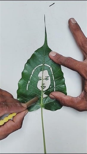 Jannat Zubair On Leaf Carving Art | Leaf Art | #shortvideo #shorts #youtubeshorts