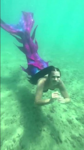 Dive into my magical mermaid transformation! 🌊🧜‍♀️ Watch as I go from land to sea, from human to enc