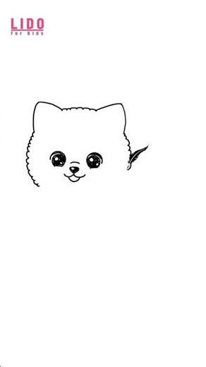 How to Draw a Cute Pomeranian Puppy Dog Easy Drawing for Kids #lidoartworks #drawing #art #doodle