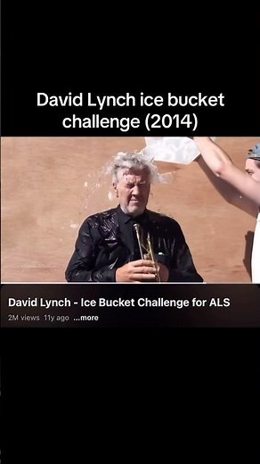 David Lynch ice bucket challenge (2014) #davidlynch #als #icebucketchallenge