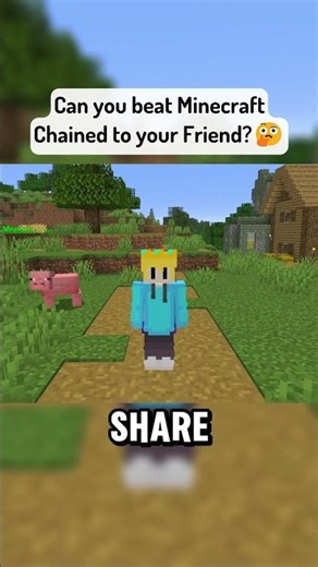 Can you beat Minecraft Chained Together to your friend? 🤔 #minecraft #minecraftchallenge