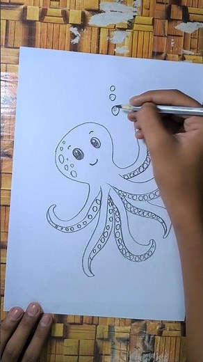 Octopus Drawing Tutorial. || Easy octopus Drawing #drawing #art #easyart
