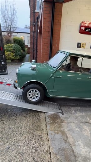 Restoration finished! The Mk1 Almond Green Mini has been delivered home 🏡 #minisportltd #classicmini #almondgreen #mk1mini #minirestoration | Mini Sport Ltd