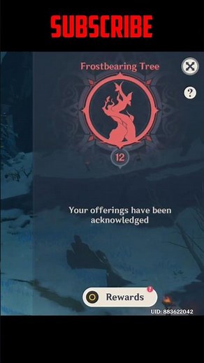 All Crimson Agates Rewards (Get Your Frostbearing Tree To Max Level) Level 12 -Genshin Impact
