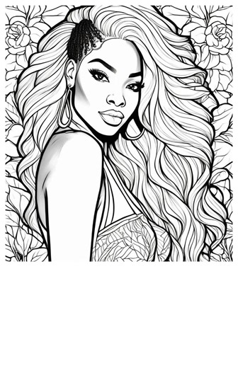 Black Girl Coloring Printable Coloring Page and Journal Entry - Etsy