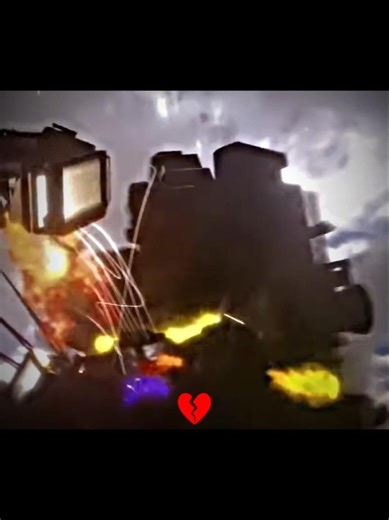 Titan TV Man removes his head to avoid attacks 📺 #スキビディトイレ #skibiditoilet #memes #skibidi #edit