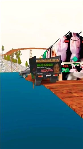 tidak kuat menanjak truk mundur dan terjatuh