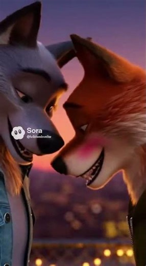 a gay wolf and fox burping (furry)