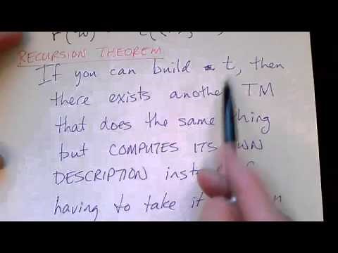 Lecture 51/65: The Recursion Theorem