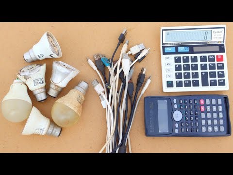 Awesome uses of old calculator and old usb cable | Old led bulb