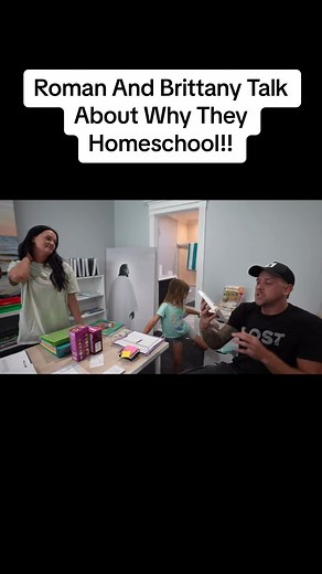Roman And Brittany Talk About Why They Homeschool!!#Romanatwood #romanatwoodclips #homeschool #family #publicschool #fypage #viral