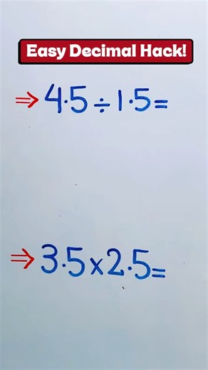 EASY DECIMAl HACK! (Stop Long Division) ❌ #maths #mathstricks #viral #mathematics #ouch