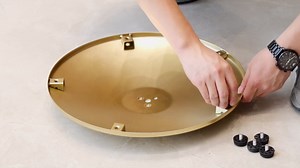 Round Modern Dinning Table 30 inches Bistro Tulip Table with White Faux Marble top Gold Sturdy Metal Frame,Easy Assemble,Diameter 30in*H28.54in