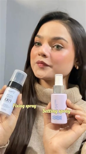 Difference between “setting spray & fixing spray”✨