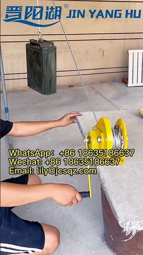 JIN YANG HU Manual Portable Self Locking Hand Winch with Brake Manual Hand Crank for Dragging