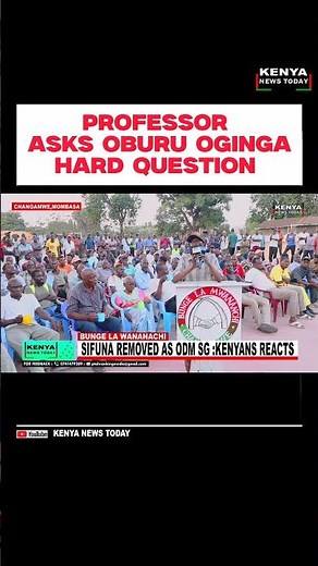PROFESSOR ASKS OBURU OGINGA HARD QUESTION #railaodinga #oburuodinga #kenyanews #citizentvlive