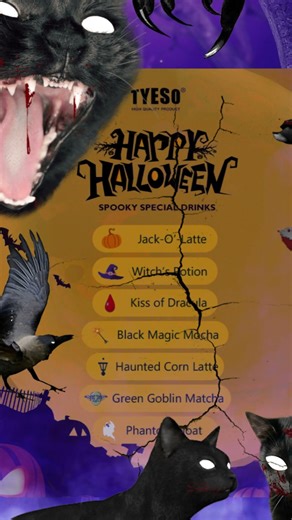 TYESO Drink Bar Halloween Special Drinks- Menu