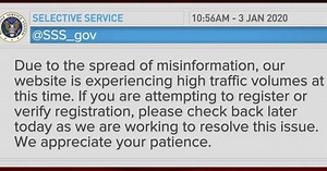 Fears of draft after Soleimani strike causes Selective Service website to crash