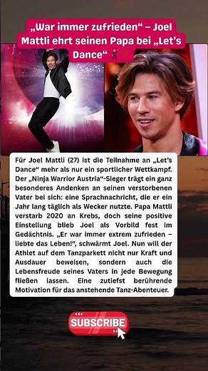 „Let’s Dance“-Star Joel Mattli: Sein verstorbener Papa ist sein Antrieb! 🥺✨