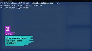 How do you execute an Exe in Azure?