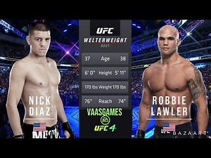 NICK DIAZ VS ROBBIE LAWLER 2 FULL FIGHT UFC 266
