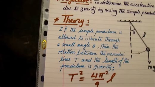 Determination of Acceleration of Gravity ( g ) by using Simple Pendulum