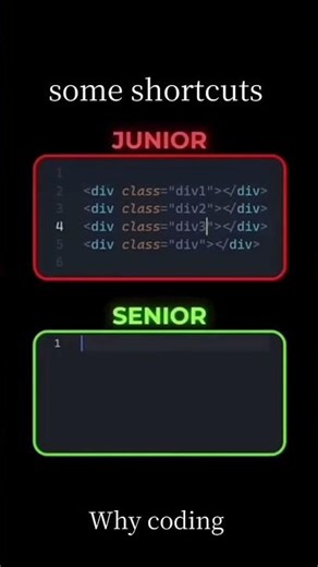 some shortcuts for beginners || Why coding #codingforbeginners #htmltutorial #viralshort