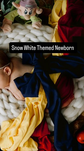 A Snow White themed Newborn Session 🍎 📸 Jenna and @whiterabbitandrew . . . . . . . . #snowwhite #newbornphotography #newbornphotos #whiterabbitnewborn #ocnewborn #disneybaby | White Rabbit Photo Boutique