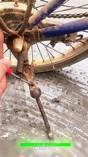 Bicycle side-stand spring installation #tool #cycling
